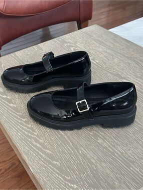 Sincerely Jules Black Patent Mary Jane Platform Lug Sole Shoes. Size 8M